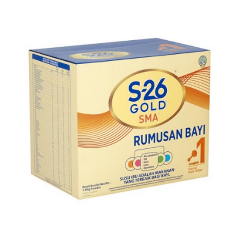 S26 GOLD Step 1 1.8kg | SMA Wyeth Langkah Step1 box kotak 0-12 bulan ...