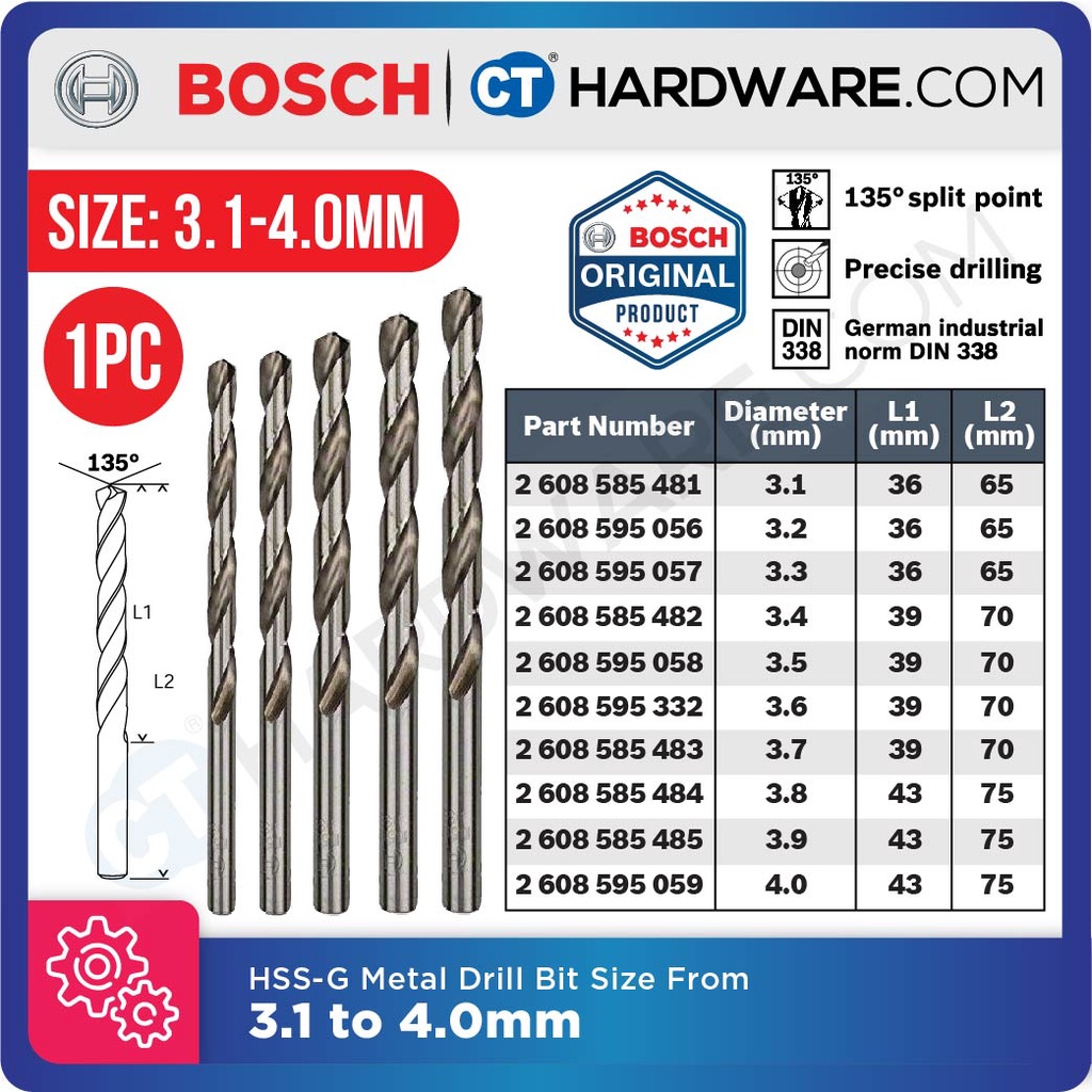 thumbnail interactive-video image 1 of DeWALT DT5059 EXTREME 2 HSS-G Metal Drill Bit – 11.5mm, Loose Stock, New 1 of 4