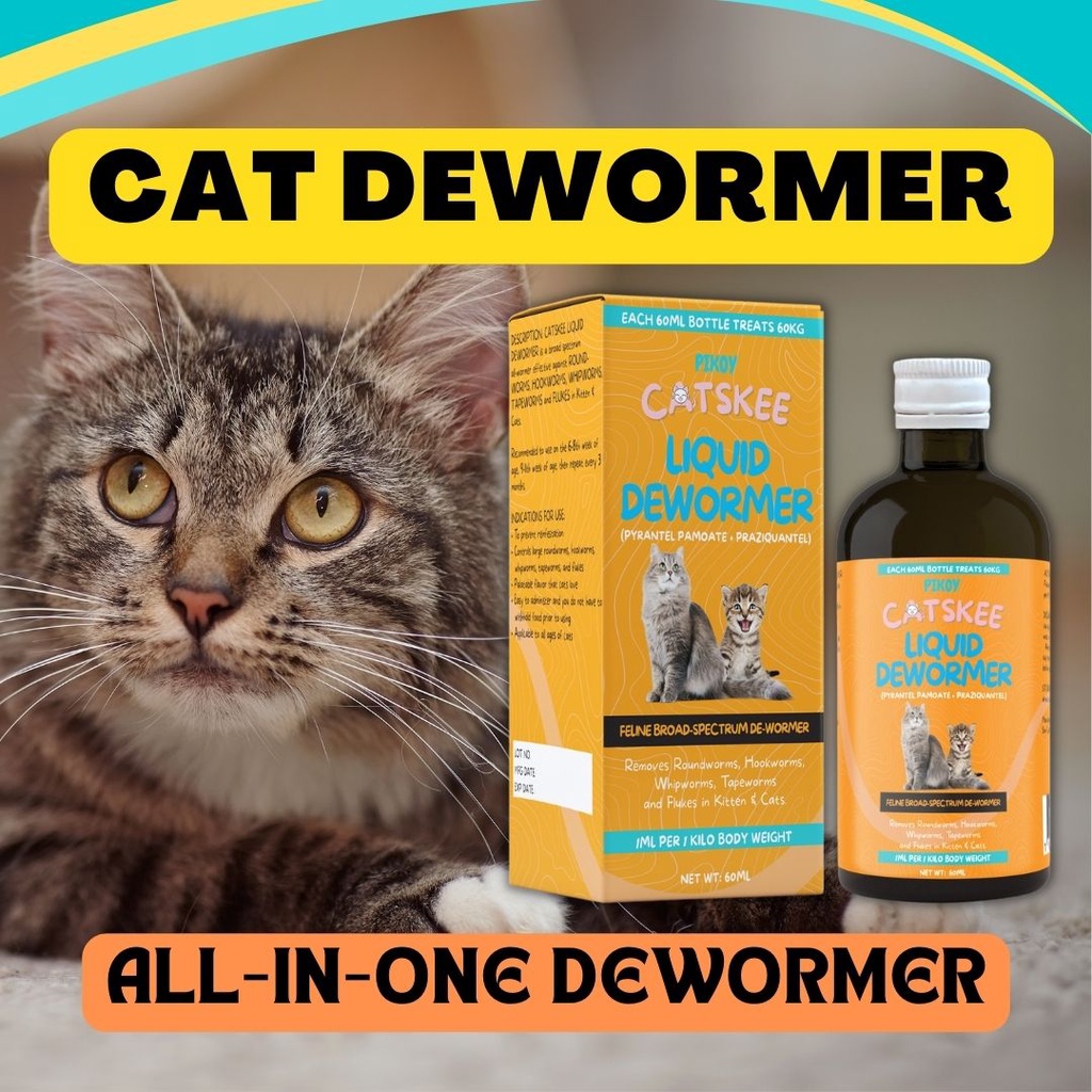 Catskee Deworming for Cat Dewormer Syrup for Kitten Deworm for cats and ...