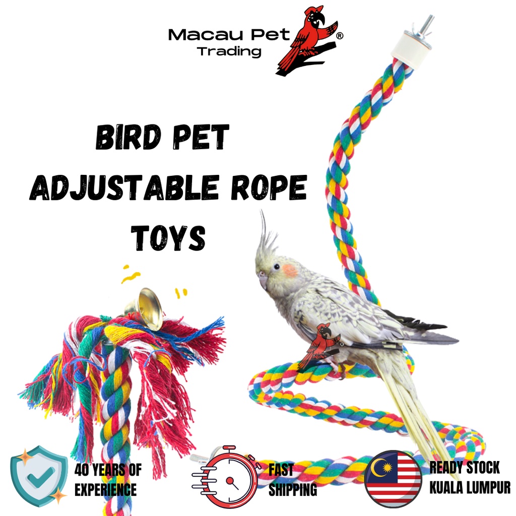 MPT Bird Toys For Cage Parrot Toys Set Mainan Burung Mainan Sangkar Mainan Sugar Glider Toys