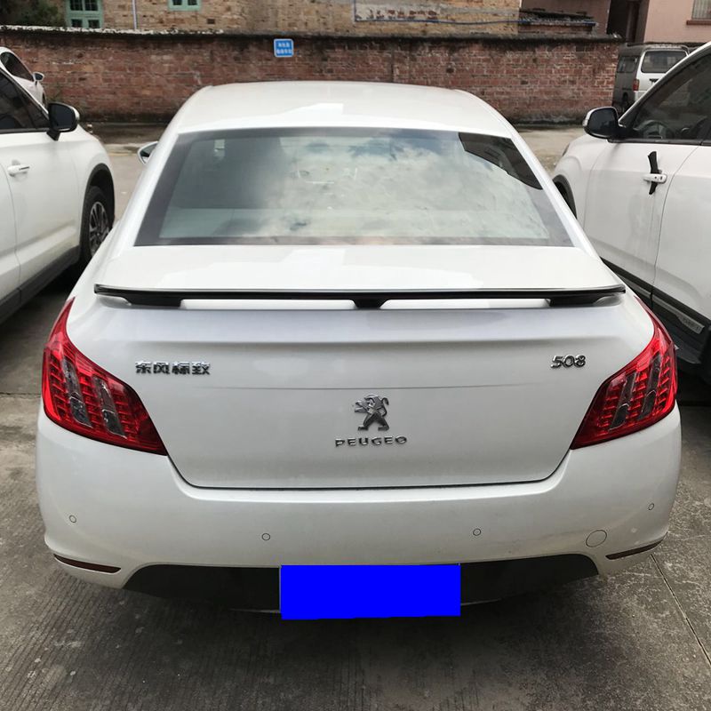 Use For Peugeot 508 2011-2016 Year Spoiler ABS Plastic Carbon Fiber ...