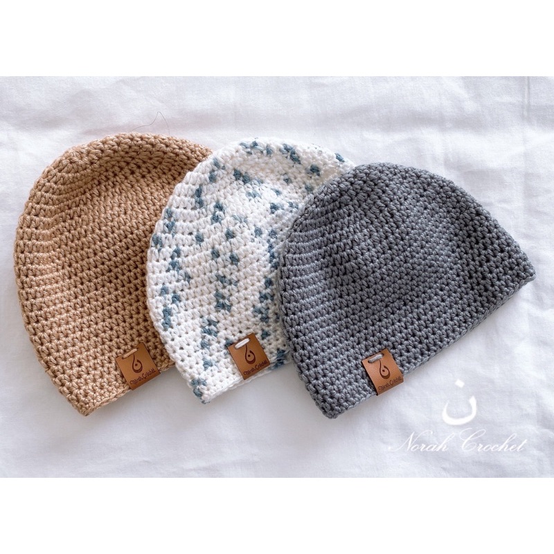 Kopiah kait beanie bayi hingga dewasa by norah crochet | Shopee Malaysia