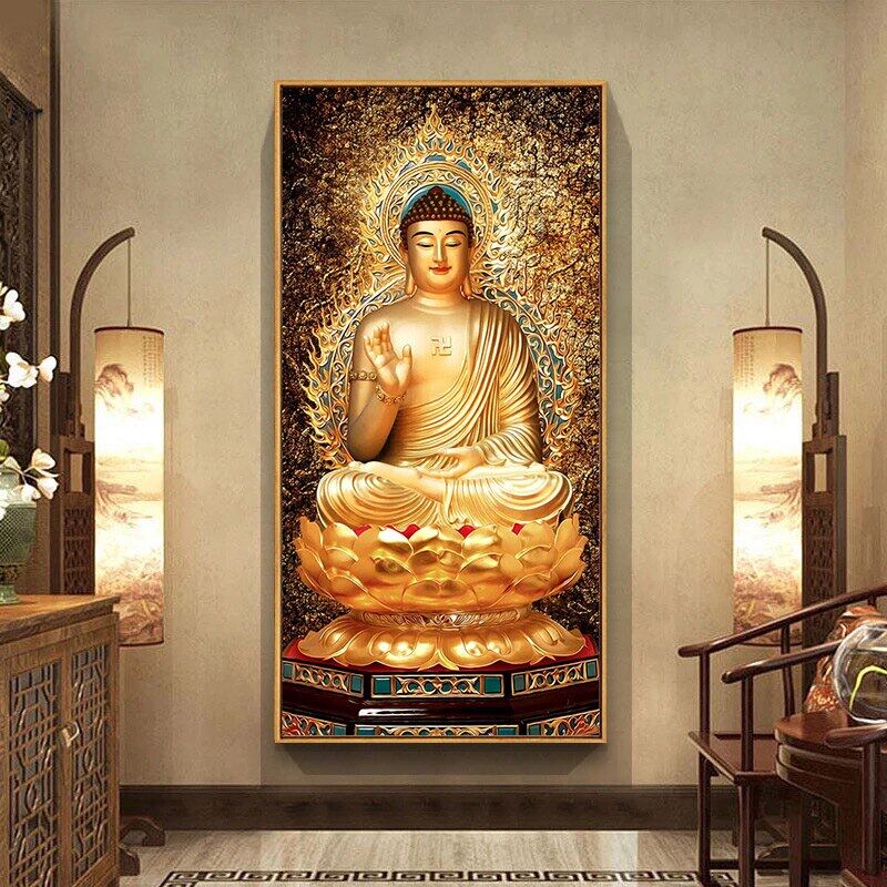 Golden Buddha Canvas Art Paintings Modern Wall Art Poster Pictures for ...