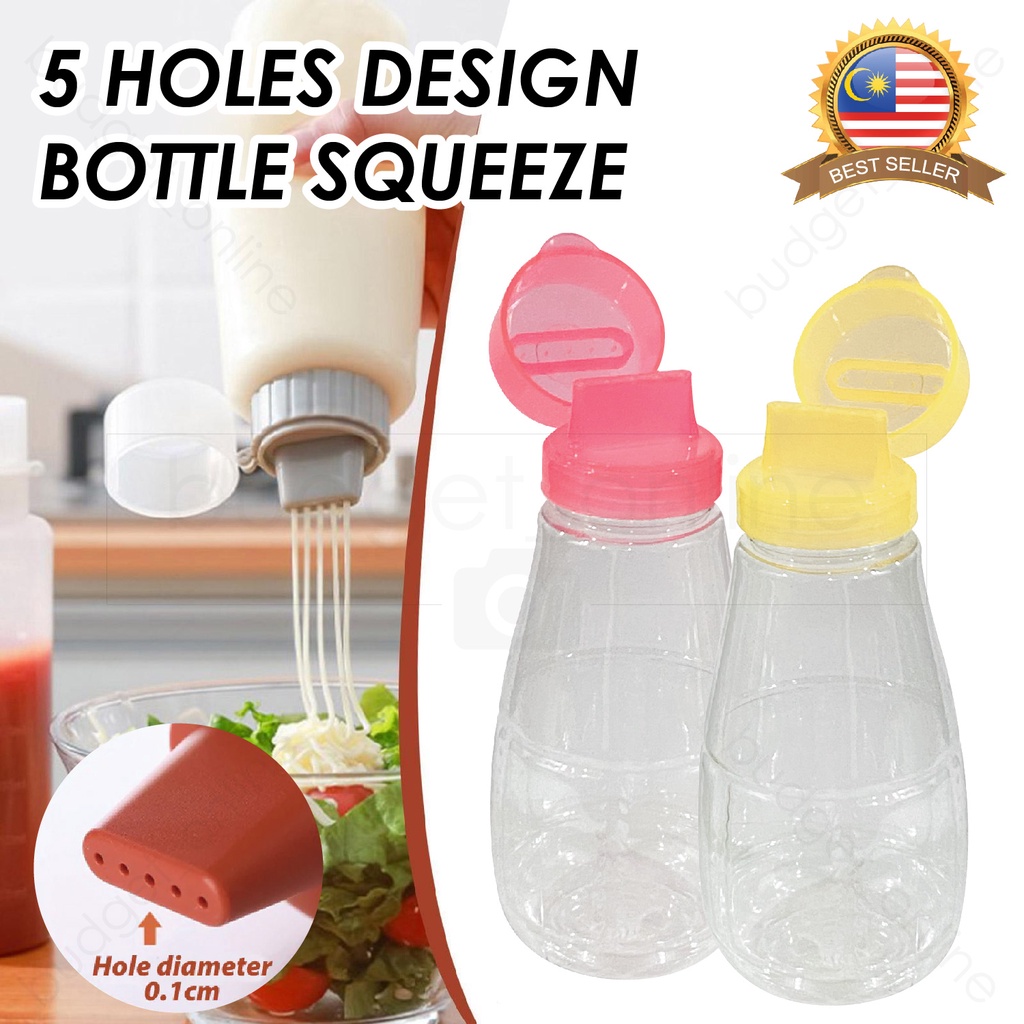 (1PC) 5 Holes Sauce Squeeze Bottle Ketchup Condiment Dispenser with ...