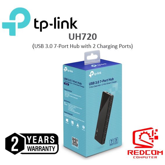 TP-LINK UH720 USB 3.0 7-Port Hub with 2 Charging Ports | Shopee Malaysia