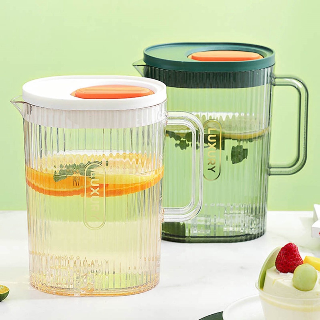 New Plastic Water Jug With Lid Transparent Kitchen Water Juice ...
