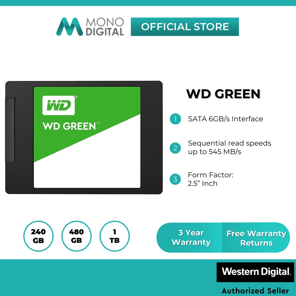 Ssd western digital hot sale green 480gb