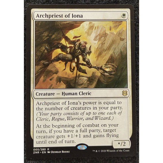 Magic The Gathering : Archpriest of Iona Rare Zendikar Rising card ...