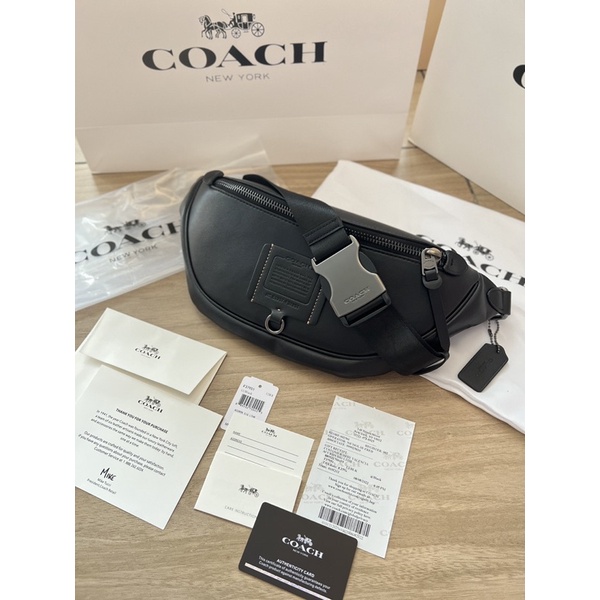 100% Ori 现货 ReadyStock Coach Outlet Warren belt Bag 牛皮 腰包