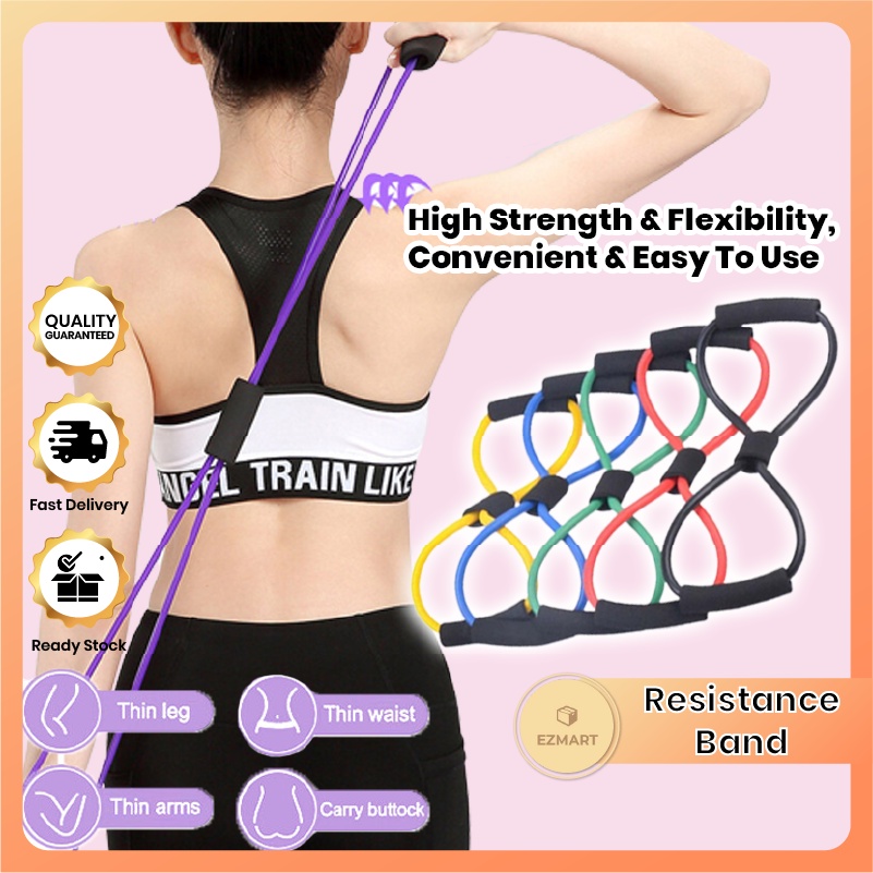 8 Shape Resistance Band Yoga Elastic Rope Band Pulling Rope Chest ...