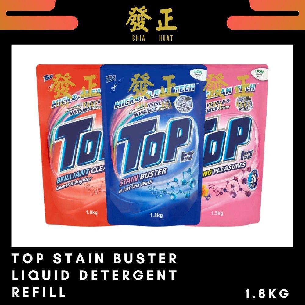 Top Liquid Detergent Refill Pack 1.8kg (Stain Buster / Brilliant Clean