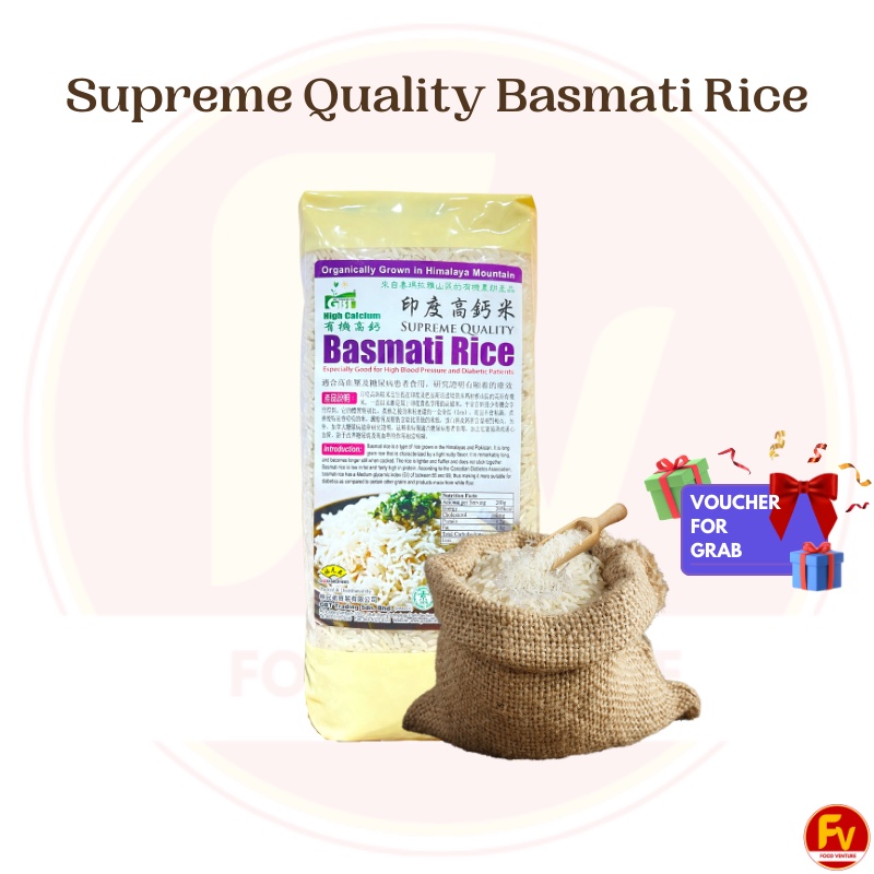 [1kg] Supreme Quality Basmati Rice / Beras Basmati Kualiti Tertinggi ...