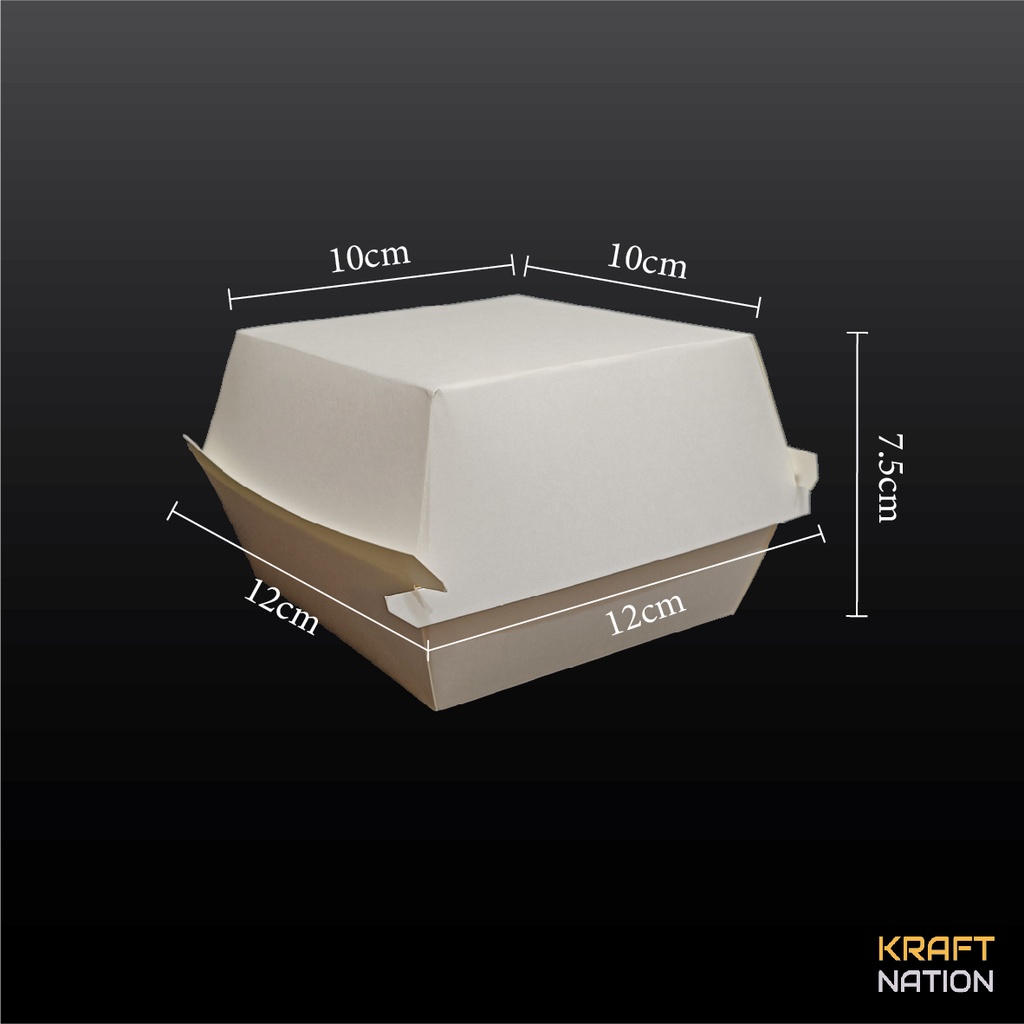 [Premium] Paper Burger Box / Pancake Box / Tart Box / Kuih Muih