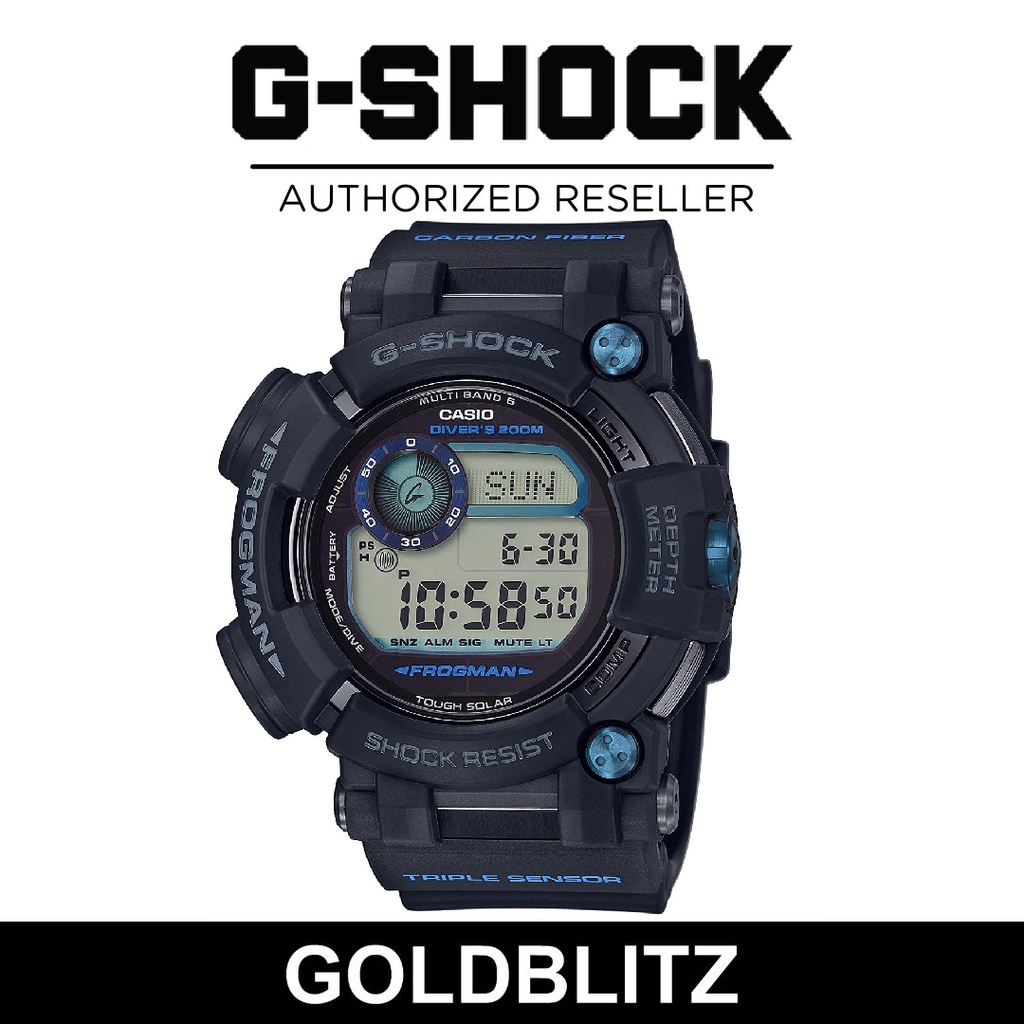 Casio G Shock Frogman GWFD1000 with Depth Gauge and Compass GWF D1000 1 GWF D1000B 1 Carbon Fiber Solar Made In Japan Shopee Malaysia