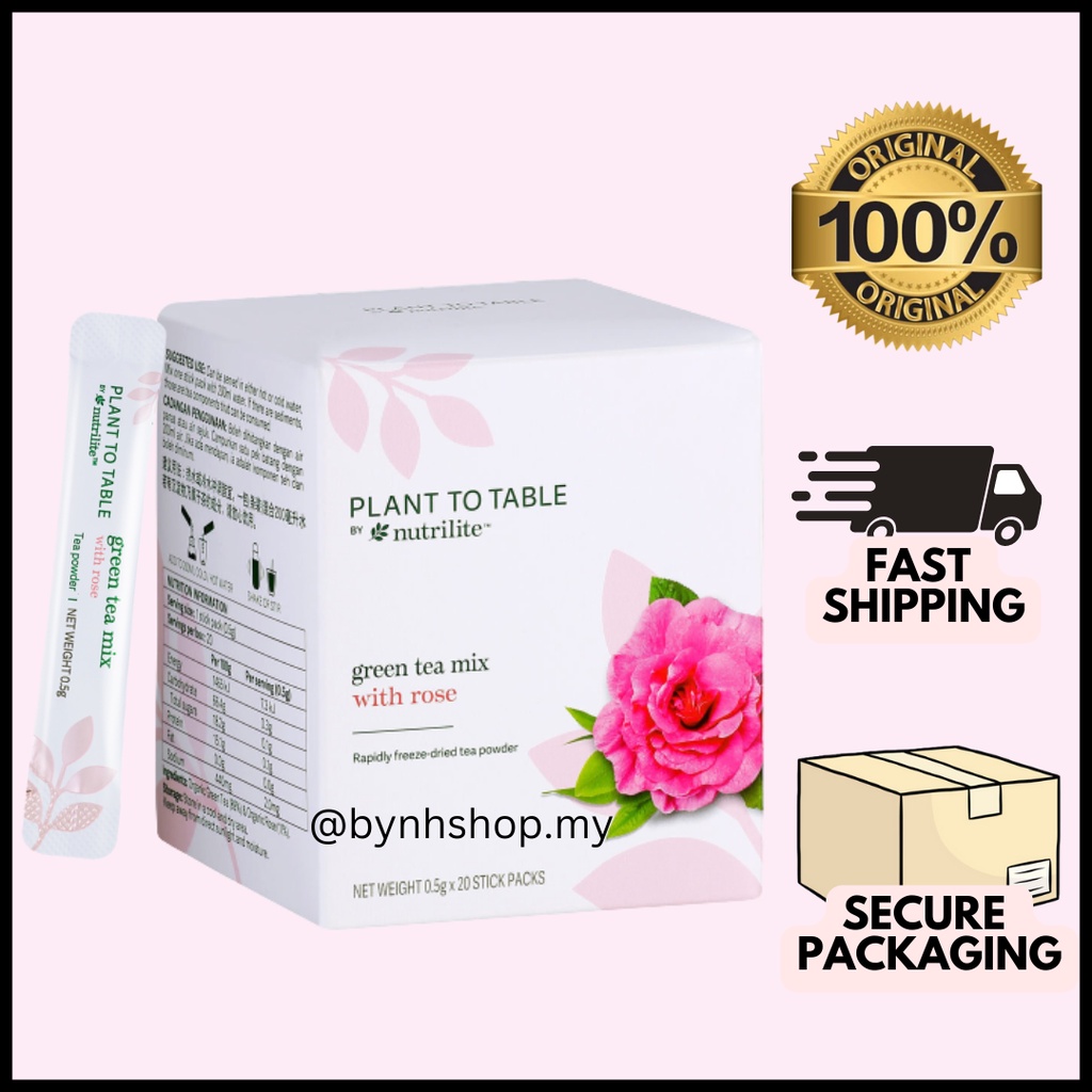 [READY STOCK] Plant To Table By Nutrilite Green Tea Mix With Rose ...