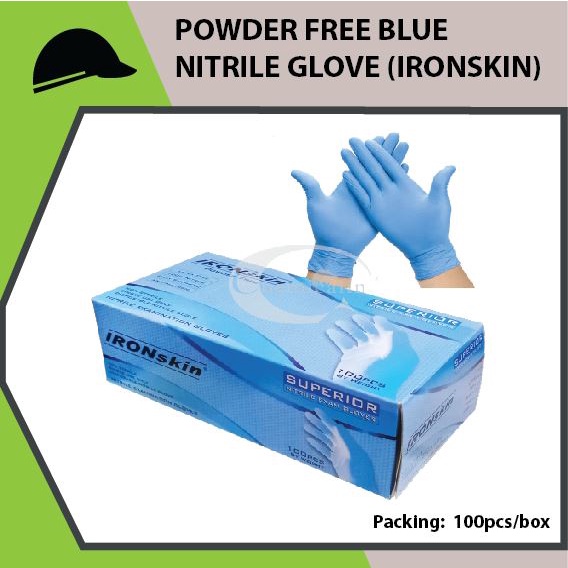 Blue Nitrile Gloves - Powder Free Non-Latex, Large, Non-Sterile - Membrane Solutions