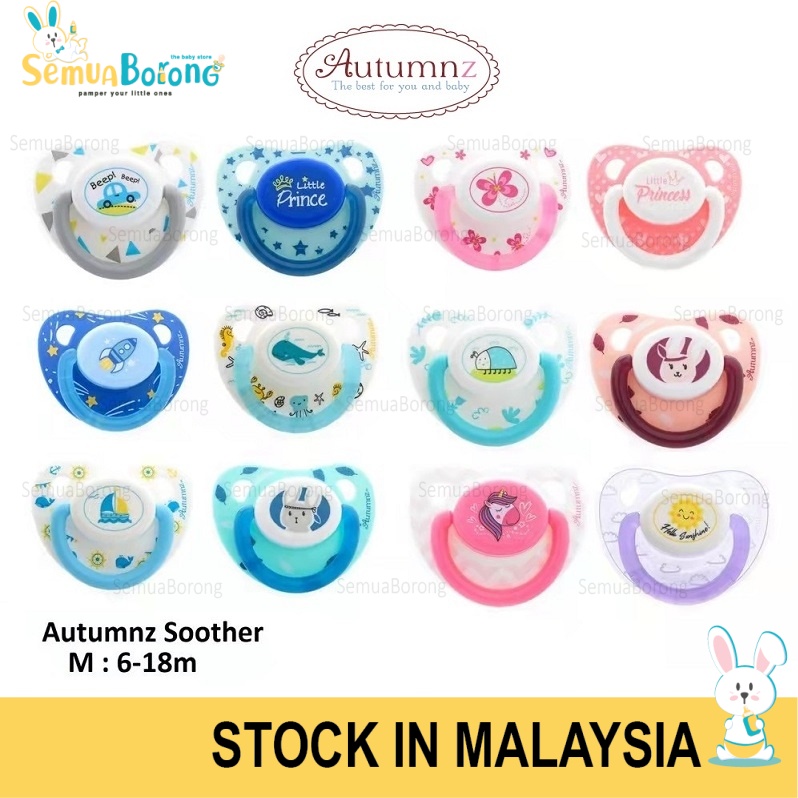 Original Autumnz Orthodontic Baby Silicone Soother Pacifier With