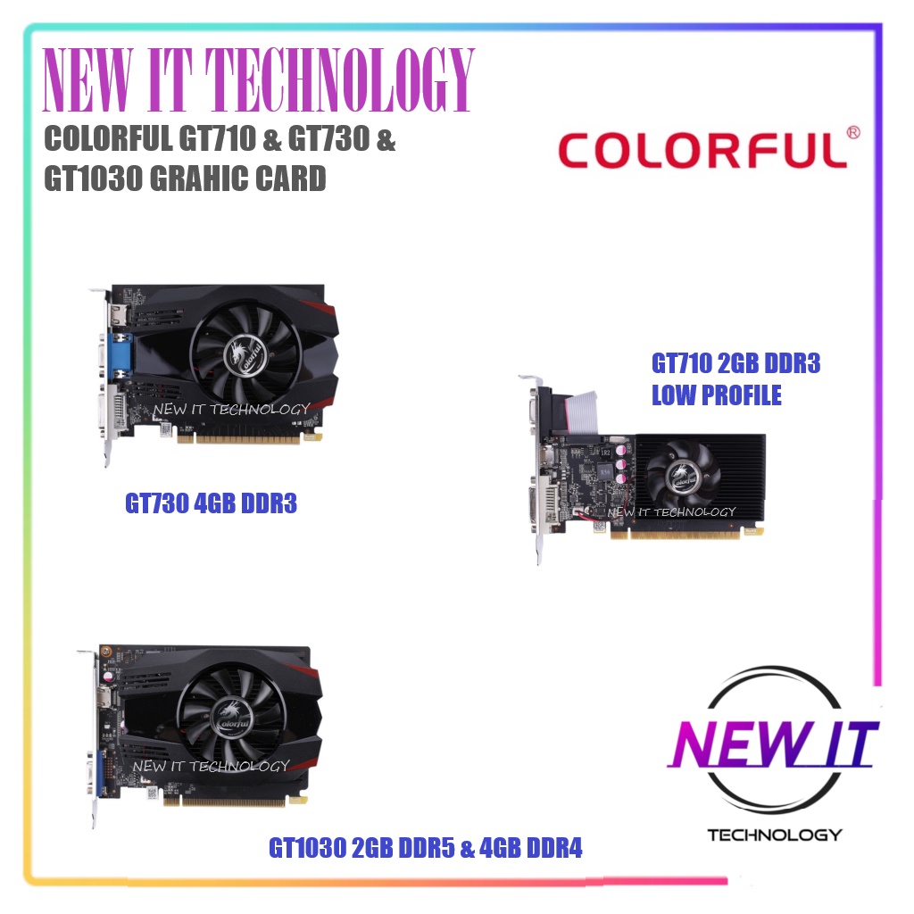 Colorful Geforce GT710 2GB DDR3 LOW PROFILE / GT730 4GB LOW PROFILE ...