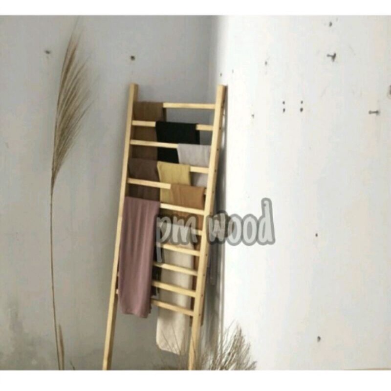 GANTUNGAN KAYU Ladder hanger aesthetic Wooden sejadah hanger/Wooden