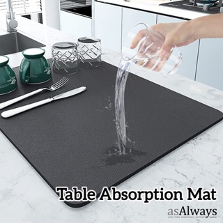 Kitchen Countertop Hydrophilic Pad Bar Cup Water Draining Pad Dish