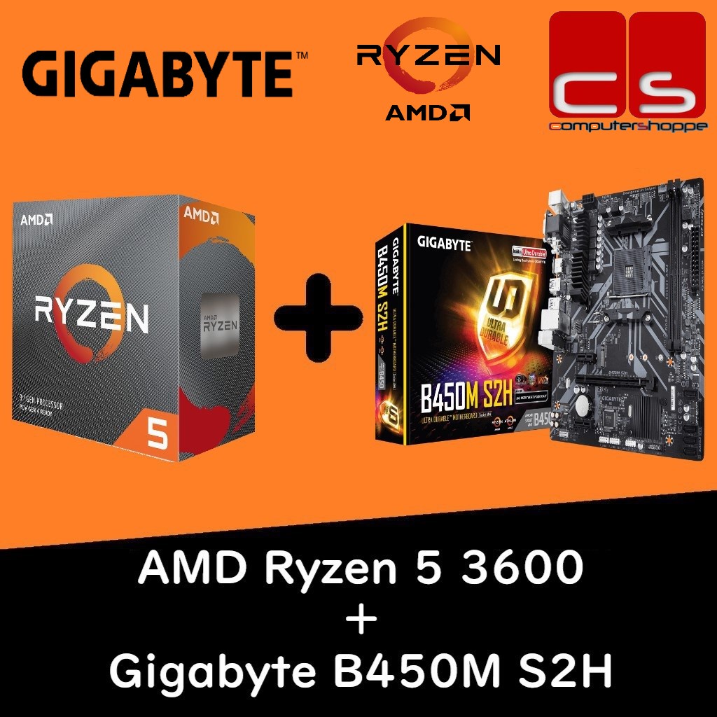 Gigabyte b450m s2h ryzen best sale 5 3600x