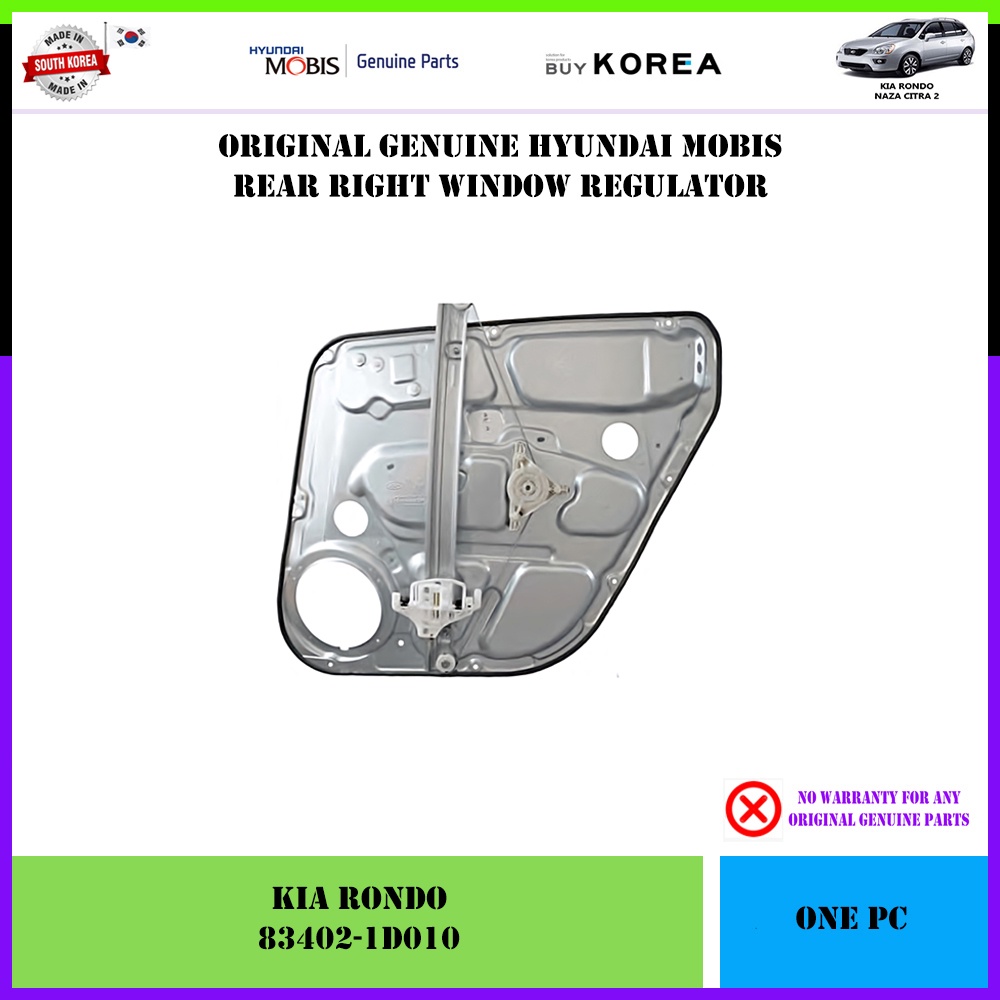 Kia Rondo Genuine Mobis Rear Right Window Regulator (83402-1D010 ...