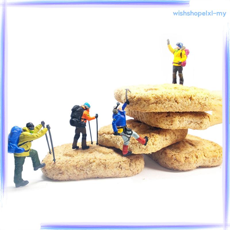 3 Pieces 1:64 Scale Miniature Model Skiing Figures Micro Landscape