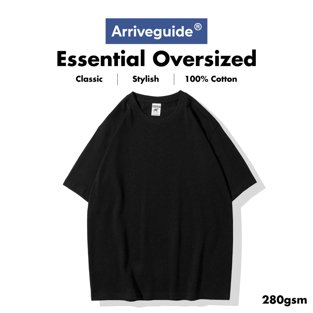Arrive Guide 280gsm Unisex Oversized Plain Tshirt / Baju Oversize Tee ...
