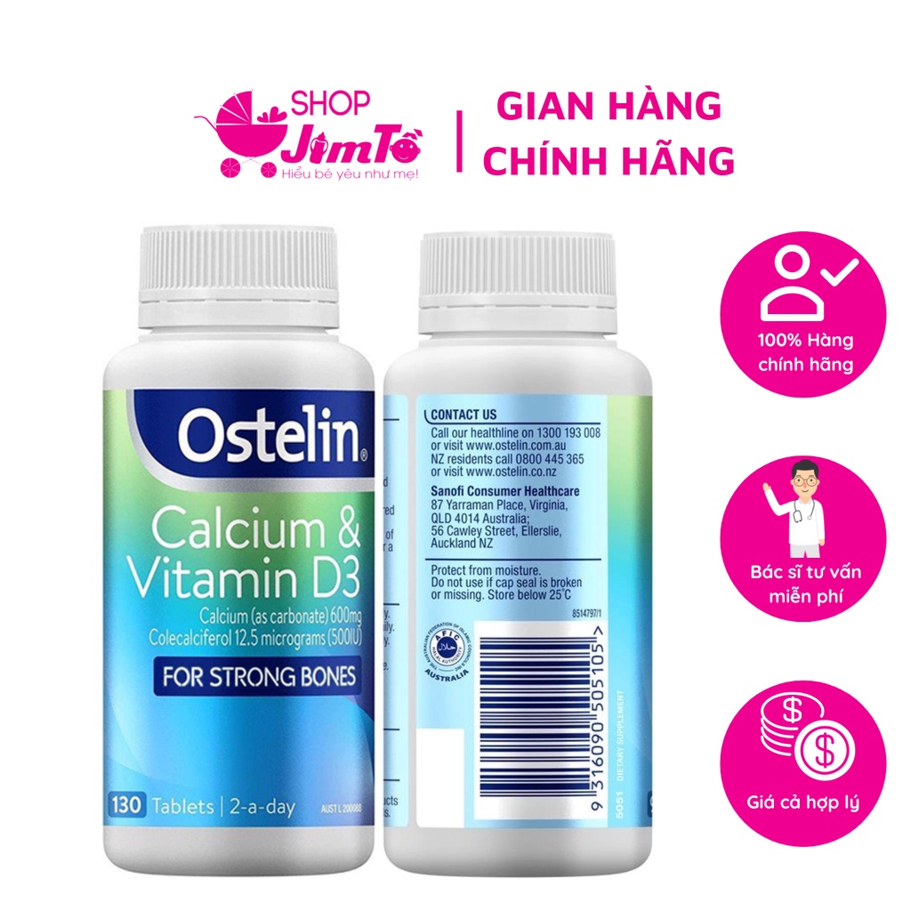 [Genuine] Ostelin Vitamin D Calcium Supplement Calcium And Vitamin D
