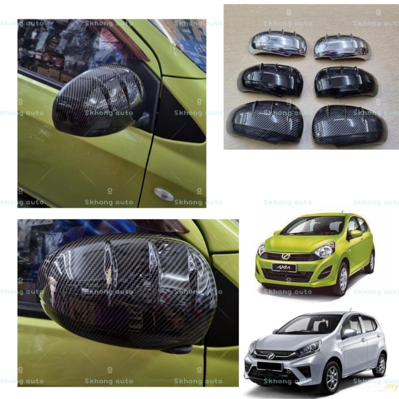 perodua axia g style car side mirror cover accessories sportivo design