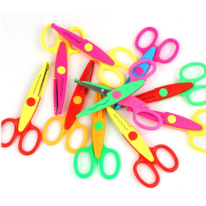 MILANDO Kid DIY Scissor Children Lace Cutting Paper Pattern Cut Gunting ...