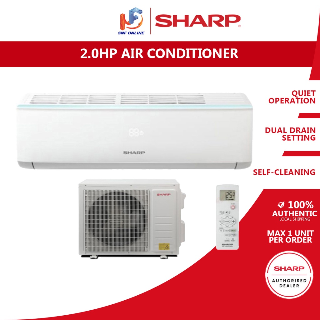 Sharp Air Conditioner R32 (2.0 HP) AHA18XCD AUA18XCD | Shopee Malaysia