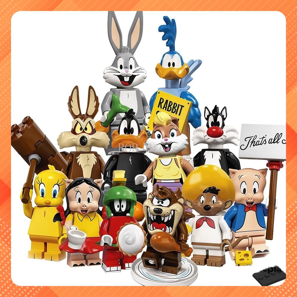 Lot De 4 Figurines Looney Tunes (Bugs Bunny, Daffy Duck, Etc.) - Occasion - Collection Cartoon