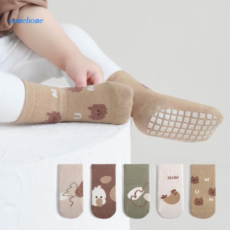 SOME Unisex Baby-Non-skid Socks Toddler Non Slip Socks with Grips Anti ...