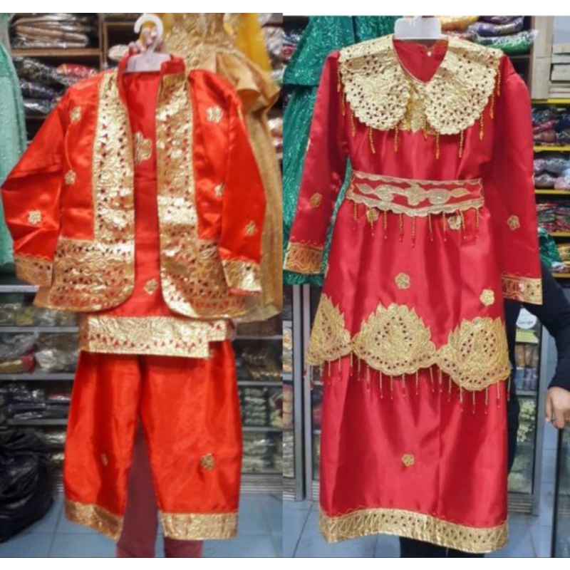 Embroidered Padang Traditional Children's Clothes/Minang Traditional