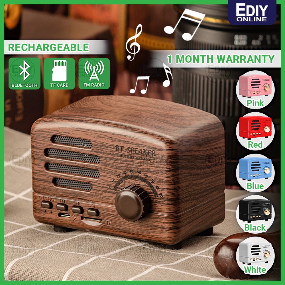Rechargeable Wireless Classical Retro Portable Mini Small Speaker ...