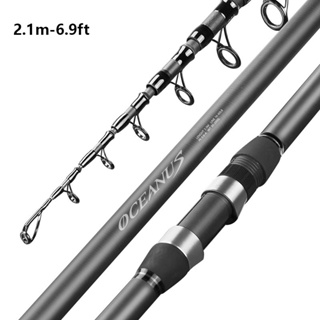 2.1m-5.4m Fishing Rod 2.1m 2.4m 2.7m 3.0m 3.3m 3.6m 3.9m 4.2m 4.5m 99%  Carbon Fiber 30-200g Lure weight Telescopic Long Handle Powerful Saltwater  Far Casting Fishing Rod
