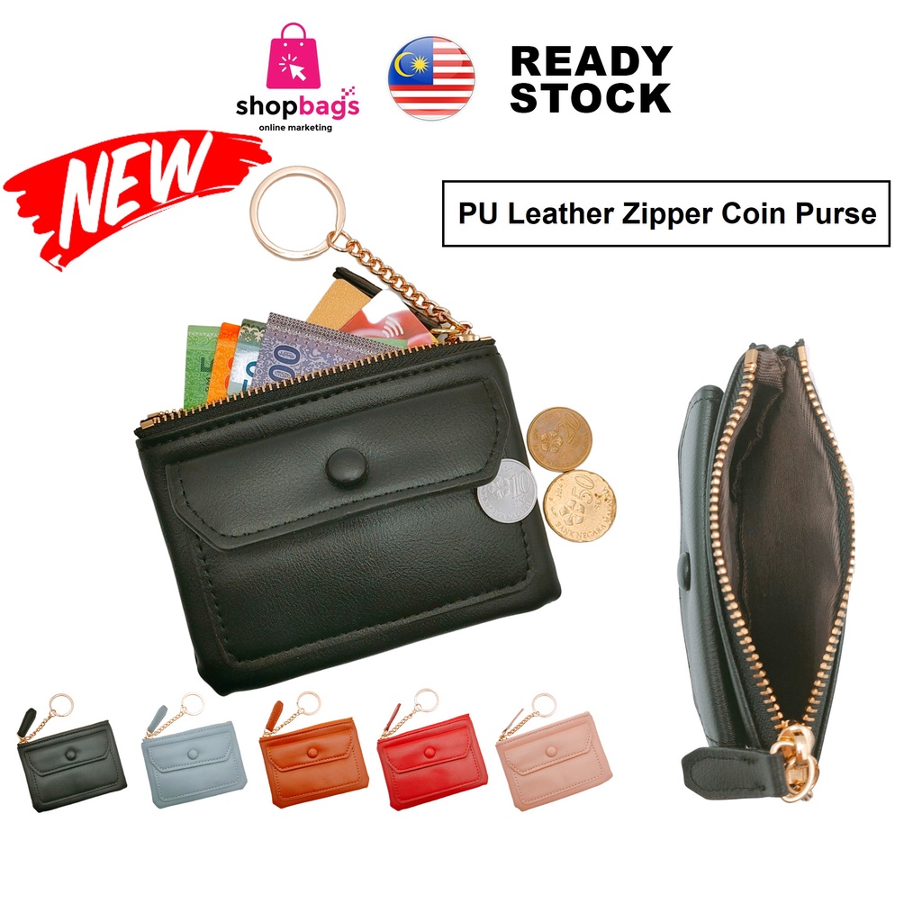 Pu Leather Coin & Key Holder Wallet Purse for Women/ Dompet Wanita Beg