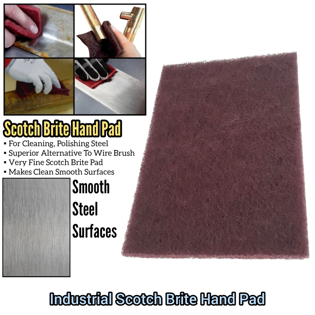 INDUSTRIAL SCOTCH BRITE HAND PAD FOR BRUSHING STAINLESS STEEL ...