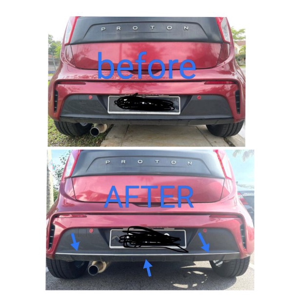 ORIGINAL PROTON IRIZ 2019~2020 FACELIFT REAR BUMPER MOULDING CHROME ...