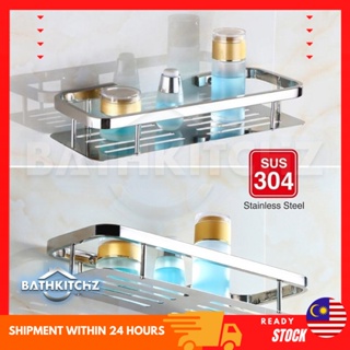 304 Grade Stainless Steel Double Layer Bathroom Corner Shelf Triangular  Wall Mount Chrome Finish Shelves for Bathroom Accessories