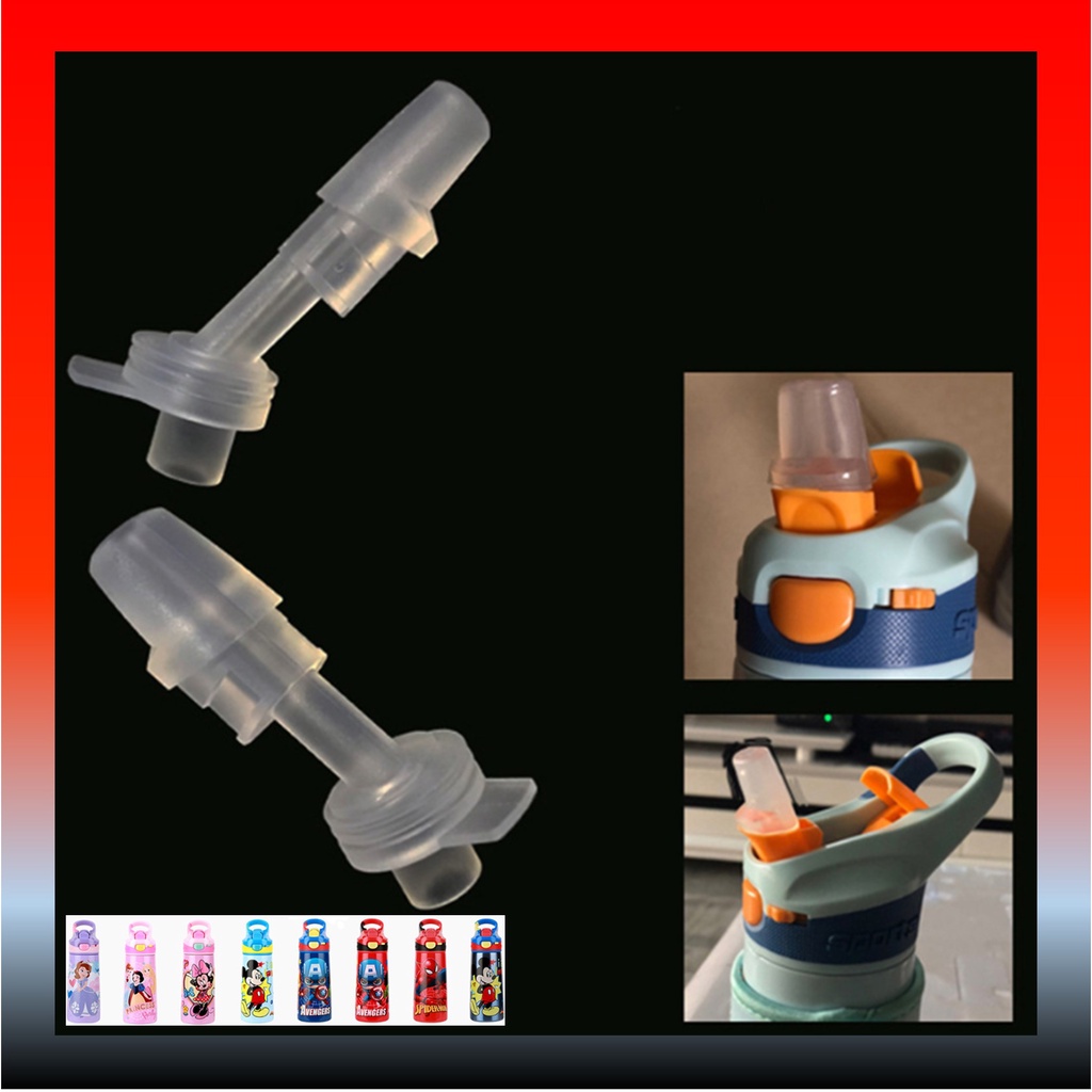 Straw Spout Replacement for Kid Drinking Bottle Soft Silicone Head Flat