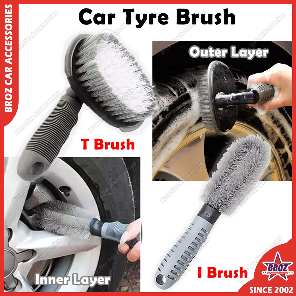 Car Motorcycle Tire Rim Tyre Cleaning Brush Scrubbing Washing Dirt