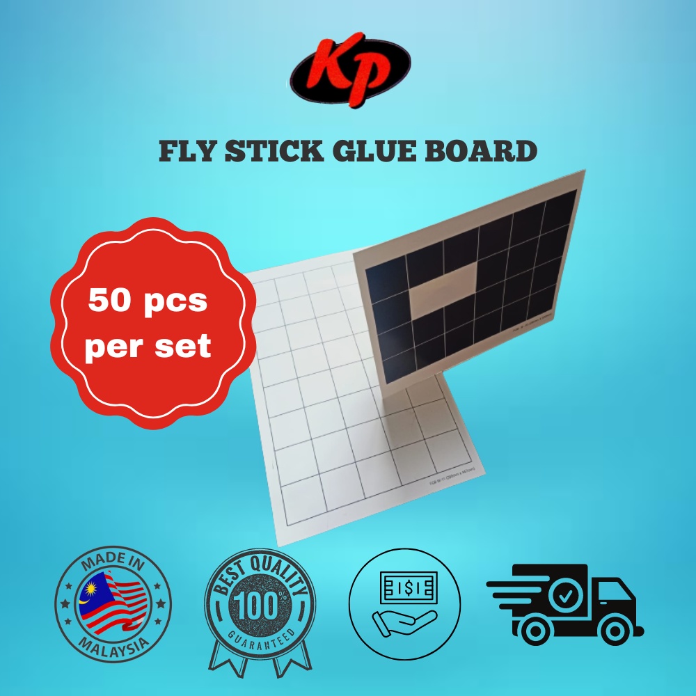 (50 pcs per set) Multiple Size Fly Stick Glue Board - for Insects ...