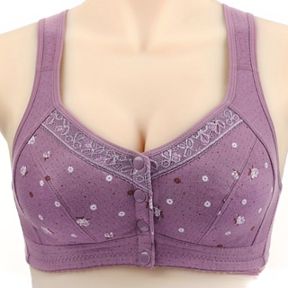 Women Front button bra large size 36-52 butang depan bras nusing full cup  thin lining breathable Top Lingerie