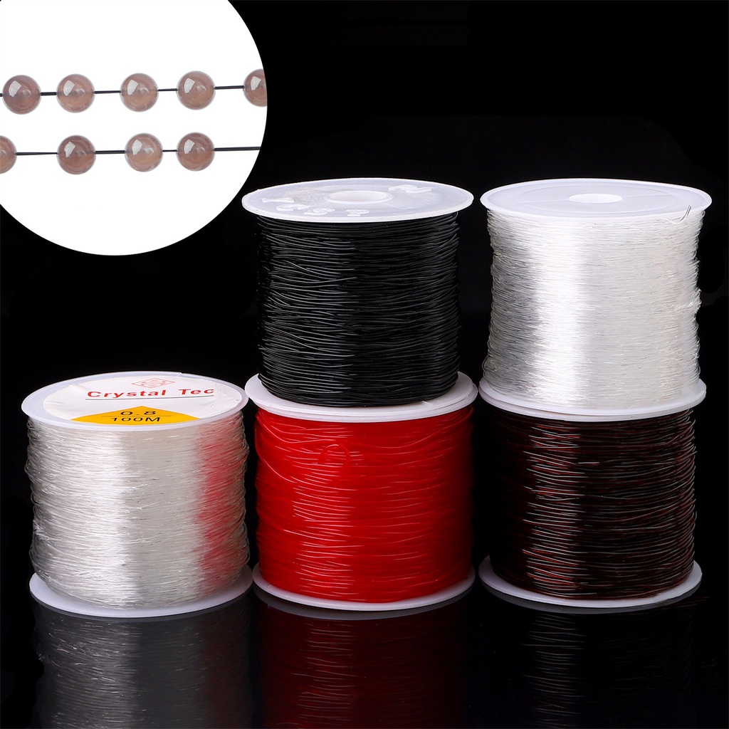 Hot Sale 0.5mm 0.6mm 0.8mm 1mm Dia Crystal Elastic Beading Cord String ...
