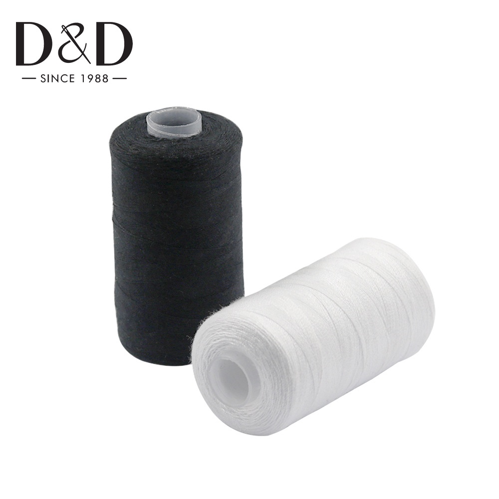 2Pcs 500M Polyester Sewing Thread Set Strong And Durable Black White ...