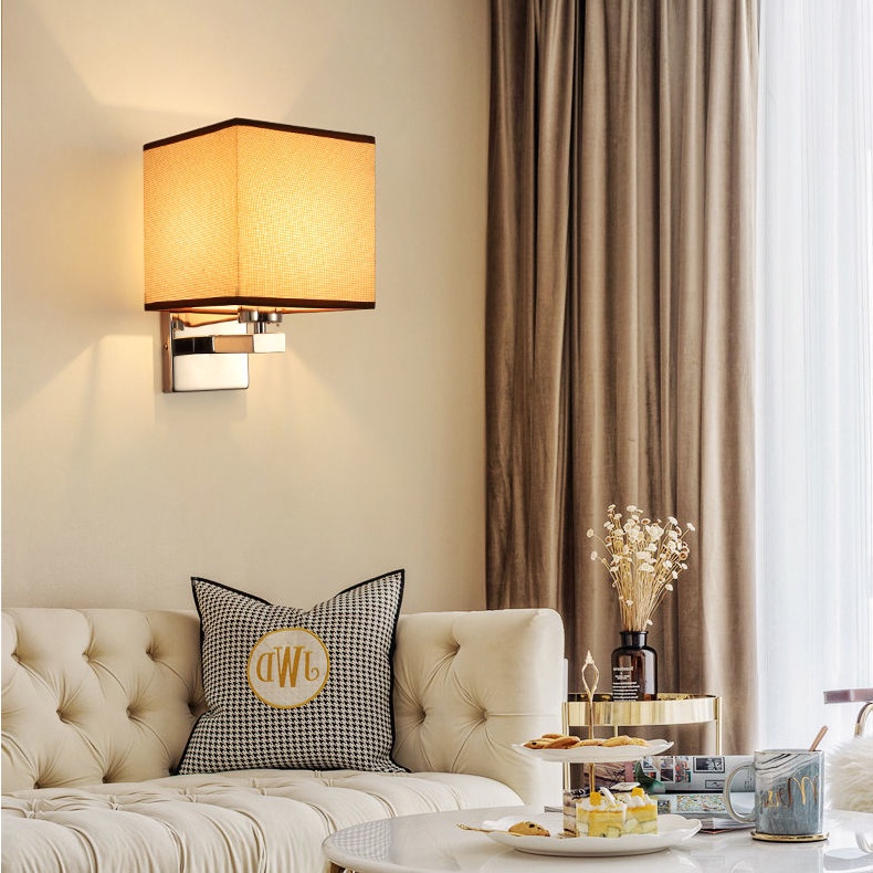 Nordic Fabric Wall Light Modern Minimalist Living Room Background Wall ...