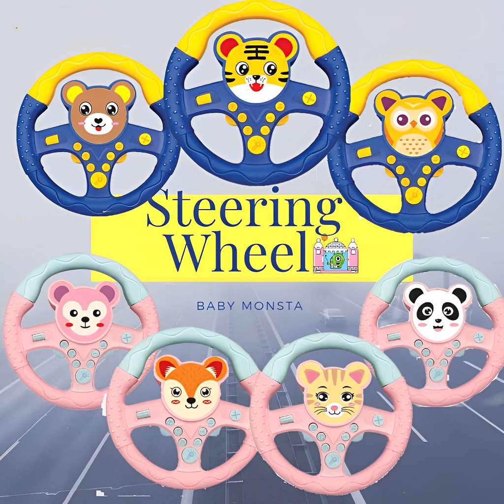 Baby Monsta Ready Stock In Malaysia Music Car Steering Wheel Toy Stering  kereta anak mainan