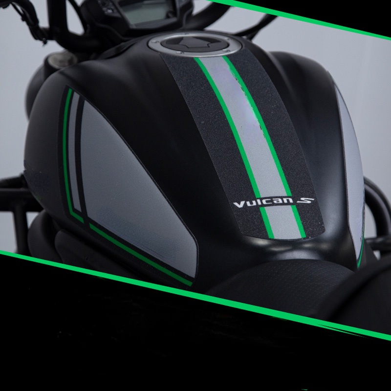 Glossy Black Kawasaki Vulcan S Fuel Tank Decal Set – OEM Style 99994-0597 – Vinyl Self-Adhesive Stickers For Motorcycles, ATVs & More